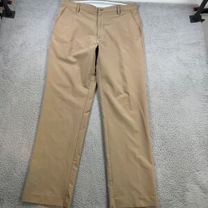 FootJoy FJ Golf Pants Mens 36x34 Tan Straight Fit Stretch Performance Flat Front